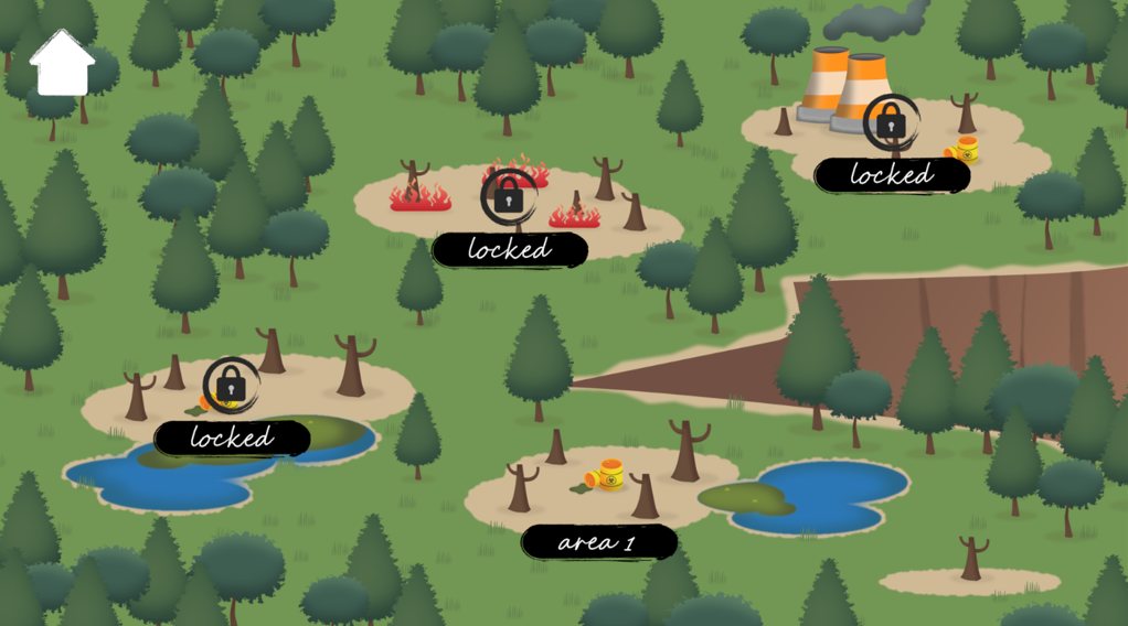 Pea: The Forest Sage gameplay: the sage stands at the edge of a circle of revived green ground