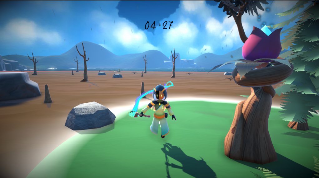 Pea: The Forest Sage gameplay: a magic plant growing beside a toxic blockage